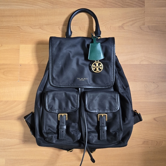Tory Burch Handbags - Tory Burch Black Perry Nylon Backpack Women's Travel Casual Minimalist Neutral